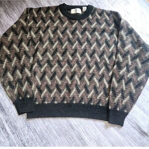 Vintage 90s‎ Coogi Style Mens Lg Ed Bassmaster Wool Blend Knit Cosby Dad Sweater